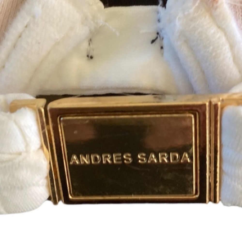 Andres Sarda Fazenda Bow Accent White Bikini Top NWT 32B - Picture 4 of 7